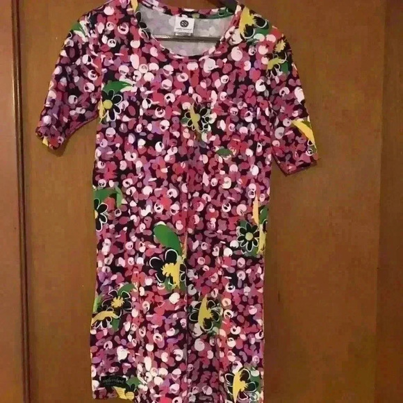Simply Southern |‎ Pink Floral Print T Shirt Shift Mini Dress - Picture 1 of 11
